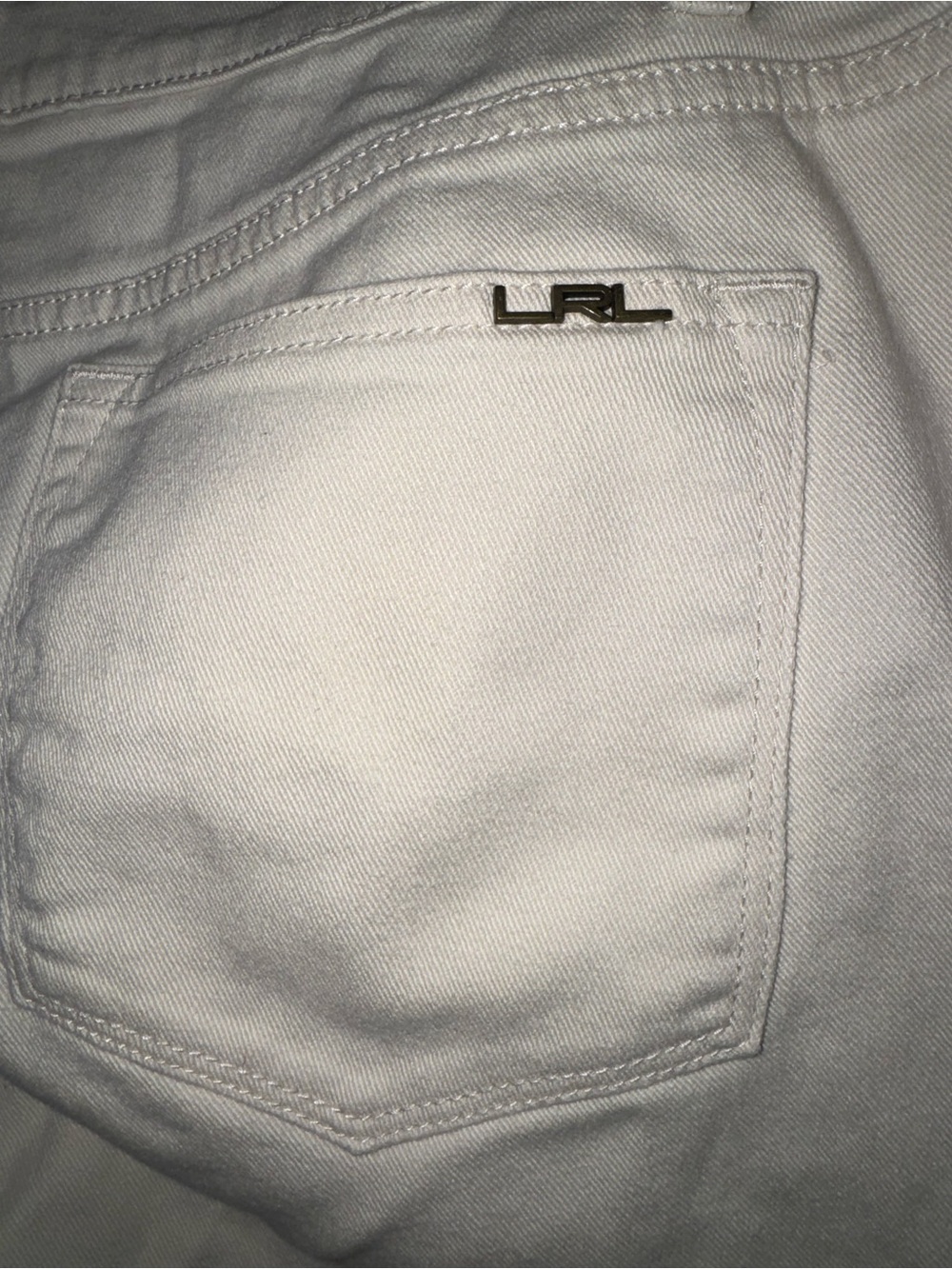 Lauren Ralph Lauren LRL Cream Ankle Straight Jeans